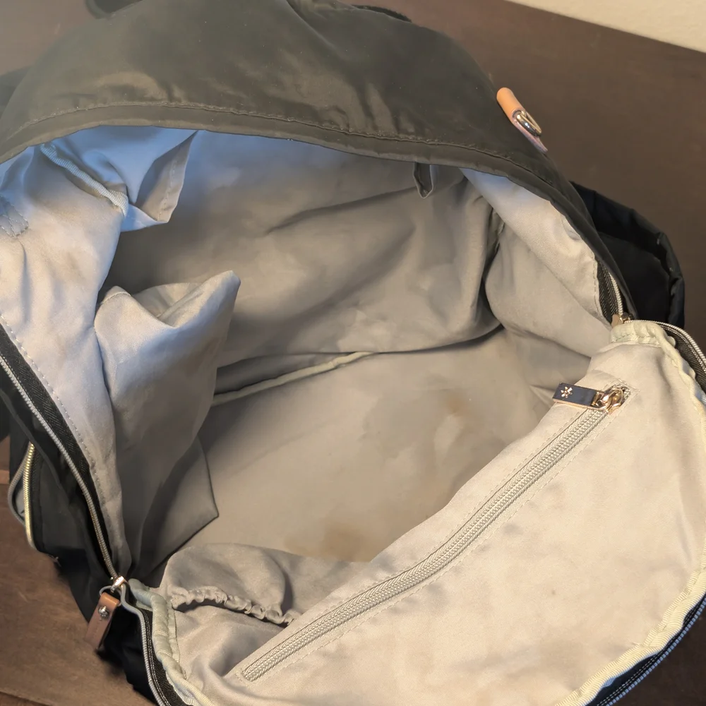 Skip Hop Suite Backpack - Luxe Black & Gold Quilted - Commuter & Multi-Use Bag